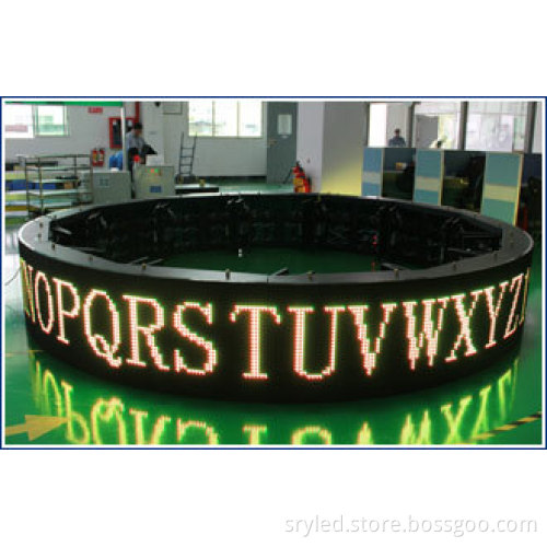 SRY p10 full color curve display indoor curved led display pitch rgb led screen